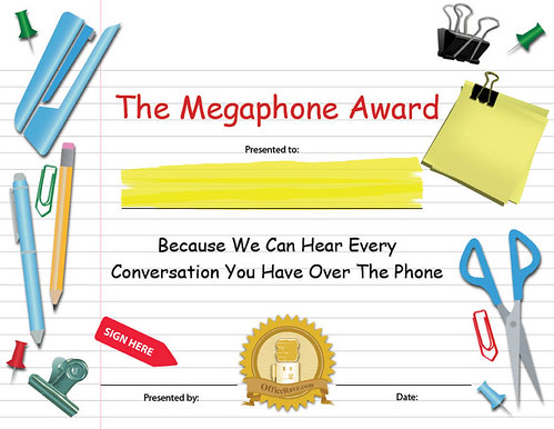 funny award certificates. Megaphone Funny Award