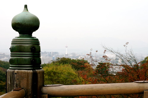 Kyomizu-Dera and Kyoto Tower in the Distance