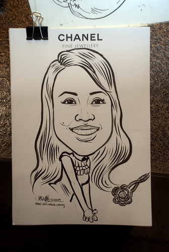Caricature live sketching for Chanel Day 1 - 1a