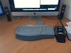 Microsoft ergonomic keyboard and Kensington Expert Mouse.