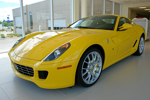 Yellow Ferrari 599