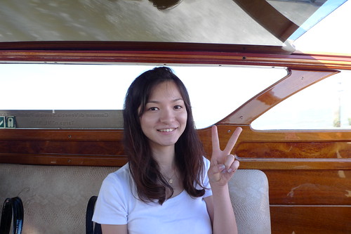 Maiko in the water taxi