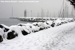 Neve sul lungolago di Desenzano del Garda