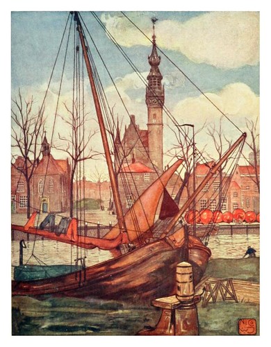 016-Una vista de Veere en la provincia de Zeeland-Holland (1904)- Nico Jungman