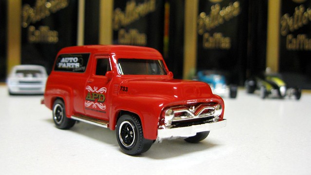 auto red ford 1969 1955 metal truck model automobile panel parts models f100 delivery matchbox mbx