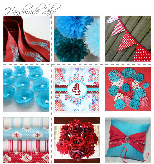 If you're stuck for where to begin creating your red and aqua wedding 