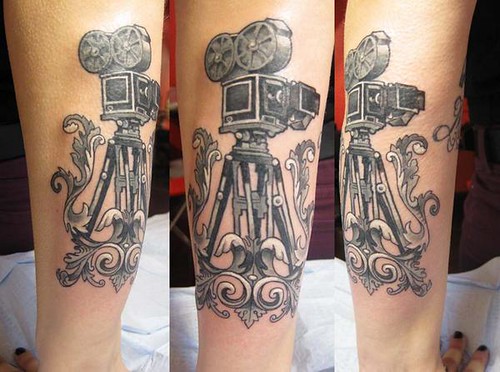 camera tattoo. camera tattoo