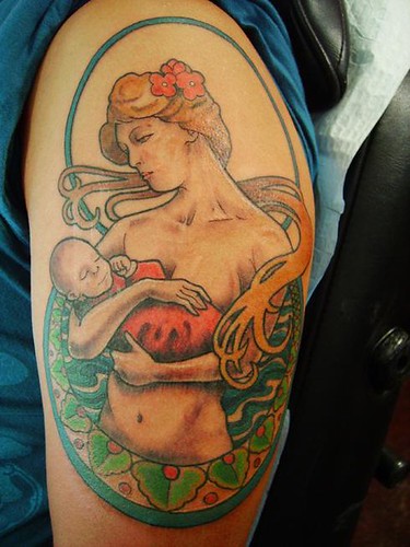 art nouveau tattoo by Tattoo Culture. By Gene Coffey at Tattoo Culture 