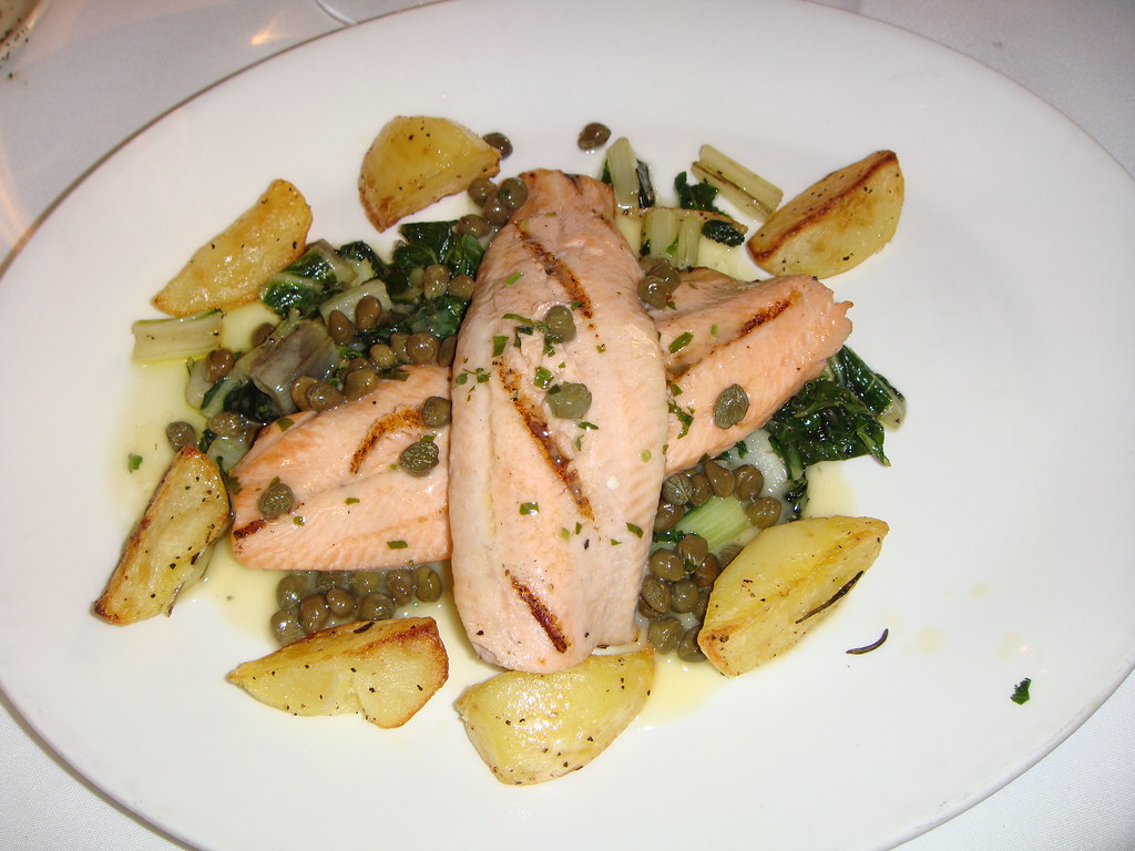Pan roasted Trout with capers