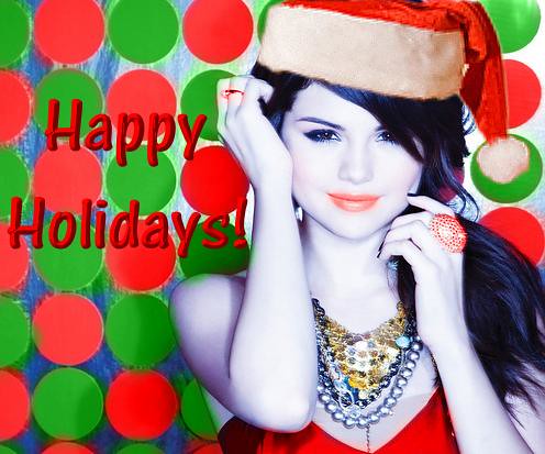 selena gomez photoshopped. Selena Gomez Photoshopped Christmas photo I Made :)