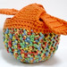 Crocheted Apple Cozy or Fruit Jacket - Variegated Orangey by melbangel