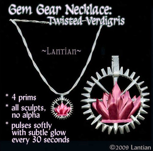 69L Lantian Gem gear Necklace