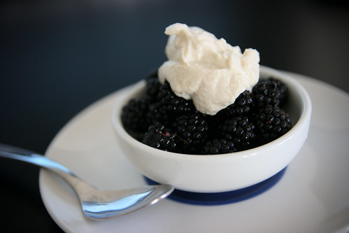 Blackberries and "cream"