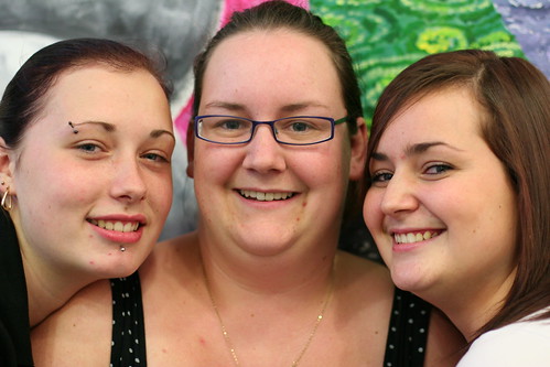 Shirley Malone, Gemma ONeill and Aimee Coakley of the Hawkesley Young Volunteers in Kings Norton - Birmingham. 