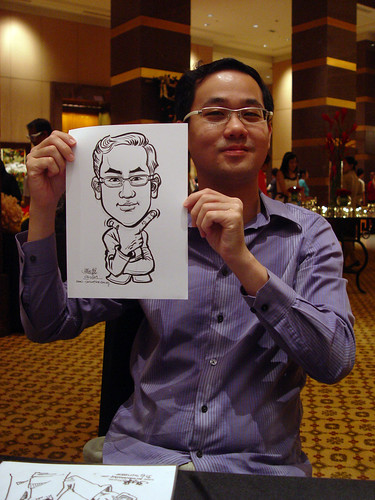 Caricature live sketching for Hitachi Plant Technologies D&D 2009 - 3