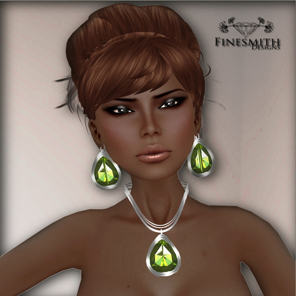 Peridot Necklace and earrings