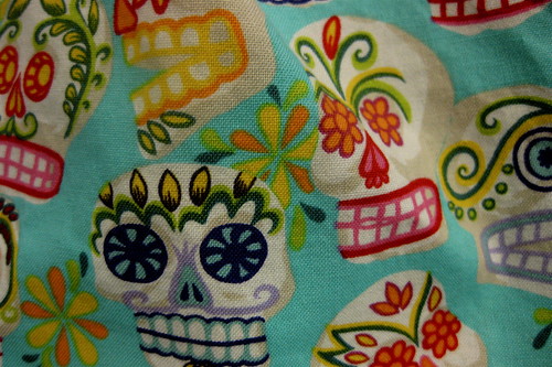 sugar skull fabric