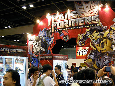 The very popular Transformers booth