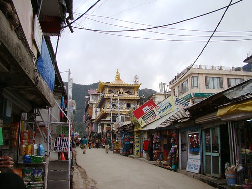 one of the two streets of dharamsala