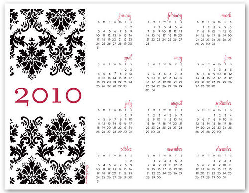 calendar 2010 printable. 2010 Printable Calendar: Black