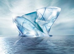 Blue Crystal Floating Iceberg Lodge (via Alexandra Kain, Inhabitat.com)