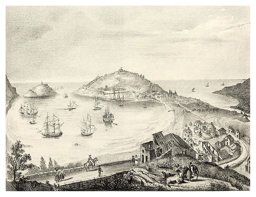 012-Vista del puerto de S. Sebastián 1843- Copyright 2009 álbum SIGLO XIX. Diputación Foral de Gipuzkoa