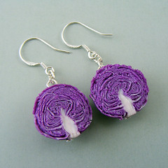 Red Cabbage Earrings