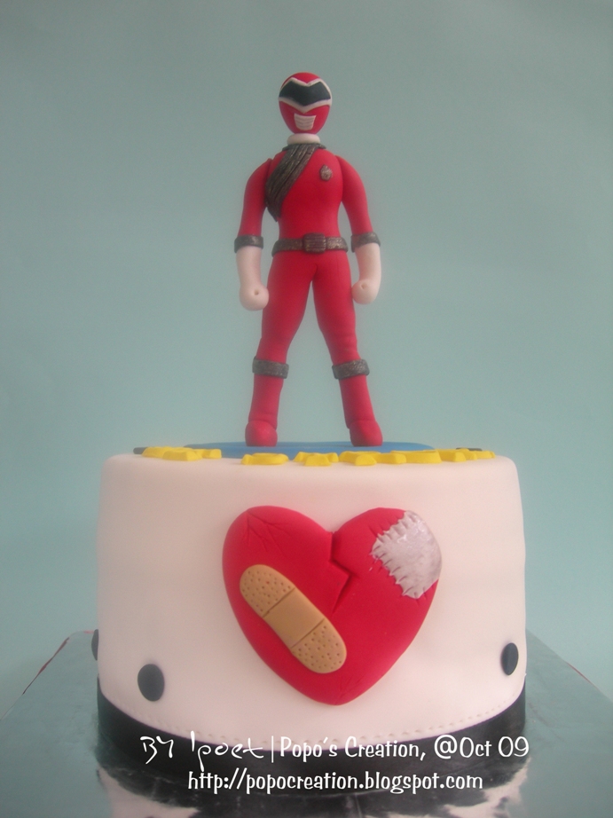 Power Ranger Cake for Broken Heart Man