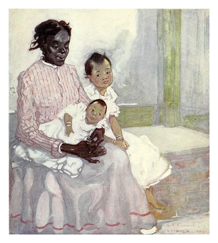 016-Niñera negra con un niña china en Jamaica-The West Indies 1905- Ilustrations Archibald Stevenson Forrest