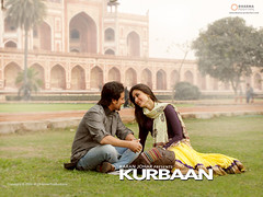 [Poster for Kurbaan with Kurbaan, Rensil D'Silva, Saif Ali Khan, Kareena Kapoor, Vivek Oberoi]
