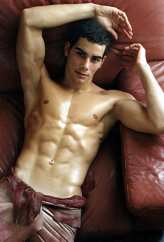 sexy shirtless male model hot latin man