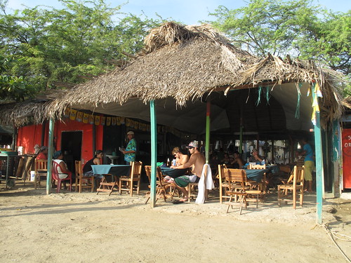 Restaurant on the beach.