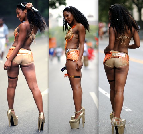 Beautiful Caribbean girl in Brooklyn carnival