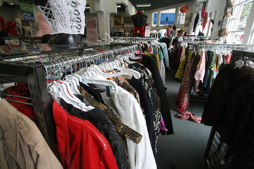 Thriftshops, like this Goodwill on Haight, allow students to be fashionable, save money, and even contribute to worthy causes.  Photo by Melissa Stihl/Foghorn