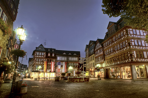 Old market place in Herborn / Germany