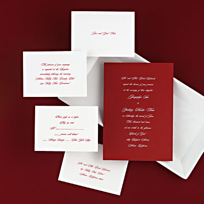 The color red can be used for all the wedding because it can adapt to any 