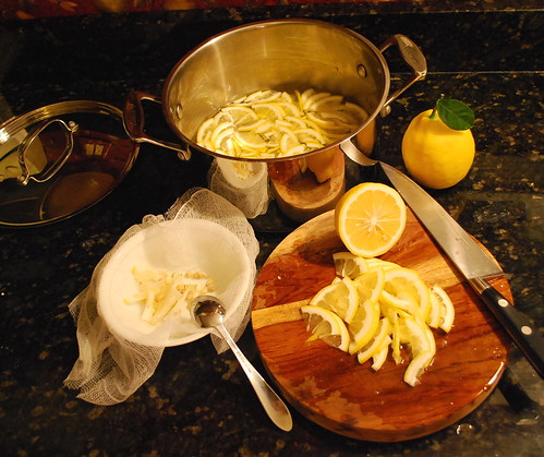sliced meyer lemons