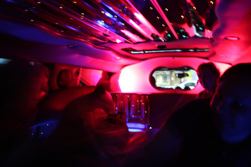 Inside the stretch hummer