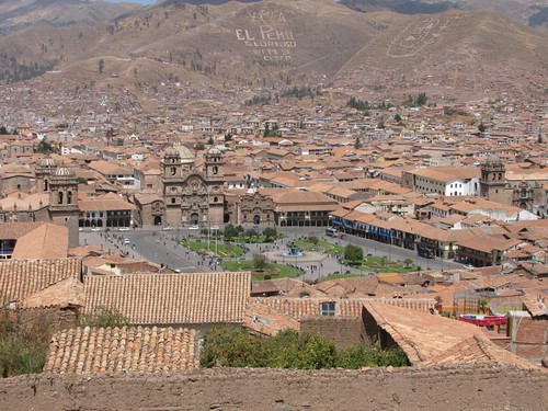 plaza de armas from the hills