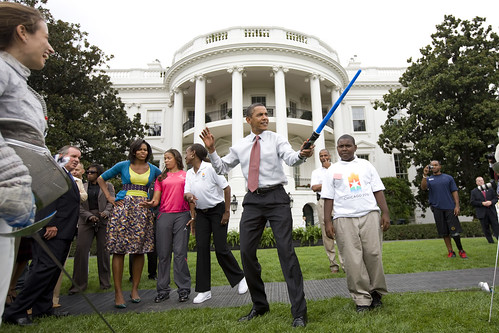 Barack Obama lightsaber sable láser