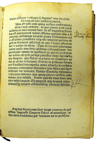 Annotations in Poggius Florentinus: Facetiae