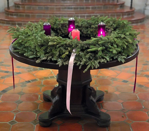 Kenrick-Glennon Seminary in Shrewsbury, Missouri, USA - Advent wreath in lobby