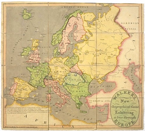 Walker's New Geographical Game Exhibiting a Tour Through Europe (vam.ac.uk)