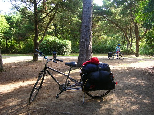 How cool is it that ALL our camping gear is packed on our bikes?