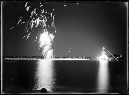 Fireworks on [Sydney?] harbour