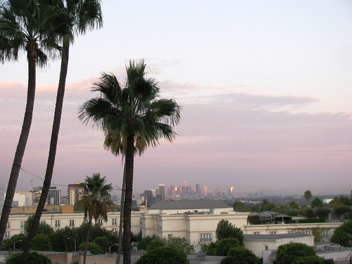 downtown LA at sunset 1