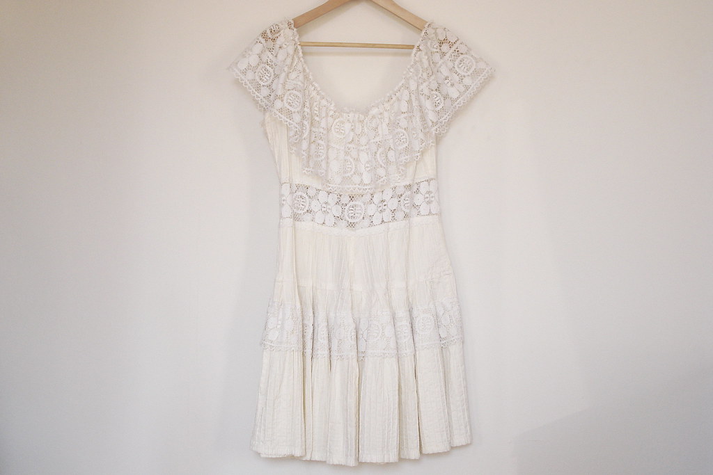 vintage lace bohemian dress