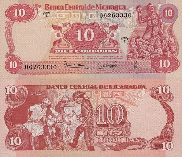 10 Cordobas Nikaragua 1979