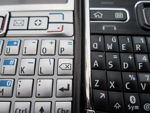 Nokia e61i -vs- Nokia e72 keypad buttons
