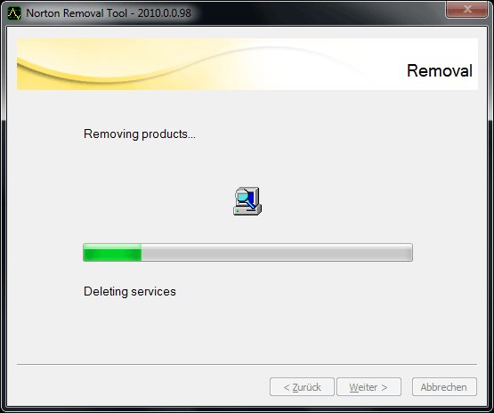 Norton Removal Tools - Schritt 5: Norton Software Dateileichen entfernen